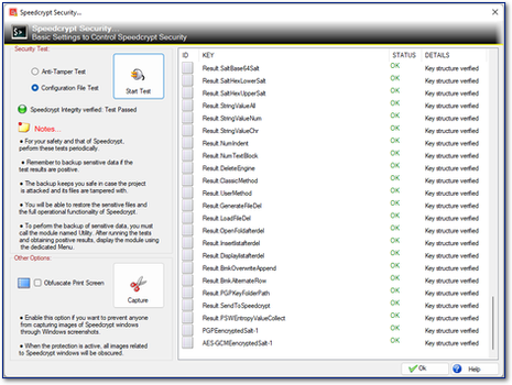Speedcrypt Configuration File Test