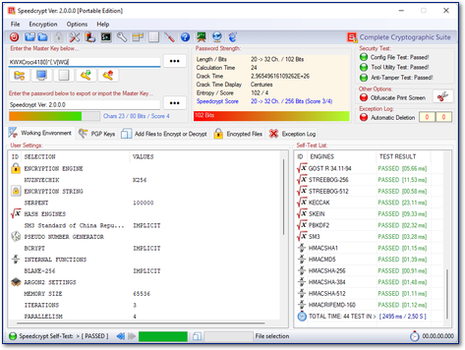Speedcrypt Main Window